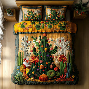 Cactus Sunrise 3-Piece Quilted Bedding Set NCU0PT2567