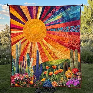 Cactus Sunrise Quilted Blanket NCU0NT5111