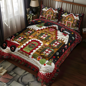 Candy Wonderland 3-Piece Quilted Bedding Set NCU0NT035