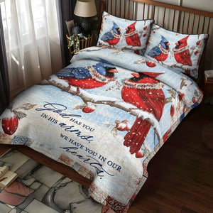 Cardinal Cuddle 3-Piece Quilted Bedding Set NCU0TL1494