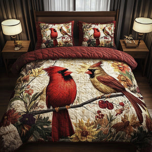 Cardinal Harmony 3-Piece Quilted Bedding Set NCU0NT5013