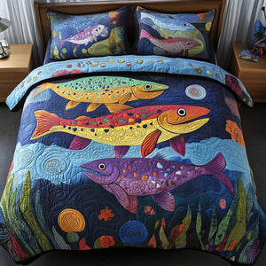 Castaway Comfort 3-Piece Quilted Bedding Set NCU0PT5293