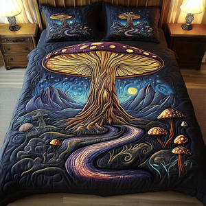 Celestial Cap 3-Piece Quilted Bedding Set NCU0VH1864