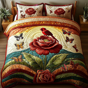 Celestial Chirp 3-Piece Quilted Bedding Set NCU0DK5475