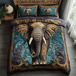 Celestial Elephant Quilted Bedding Set NCU0DV3546