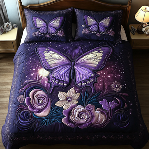 Celestial Flutter 3-Piece Quilted Bedding Set NCU0DK5584