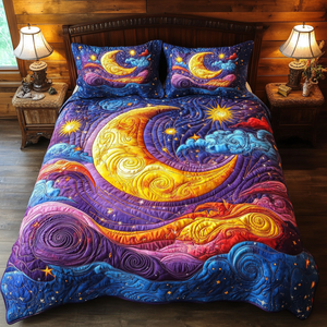 Celestial Glow 3-Piece Quilted Bedding Set NCU0VL1691