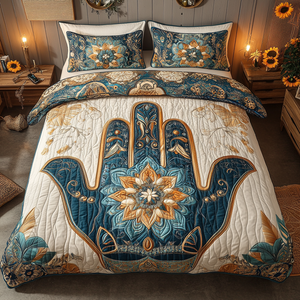 Celestial Hand 3-Piece Quilted Bedding Set NCU0VL1722