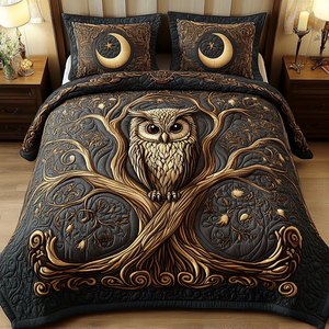 Celestial Perch 3-Piece Quilted Bedding Set NCU0VH1460