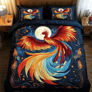 Celestial Phoenix 3-Piece Quilted Bedding Set NCU0VL1535