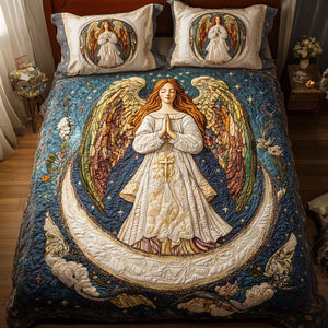 Celestial Prayer 3-Piece Quilted Bedding Set NCU0NT2355
