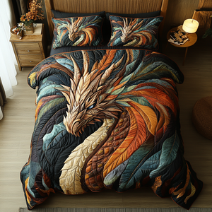 Celestial Serpent 3-Piece Quilted Bedding Set NCU0DK4839