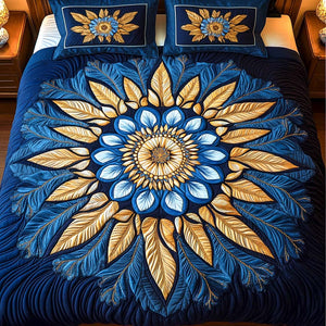 Celestial Sunburst 3-Piece Quilted Bedding Set NCU0NT2442