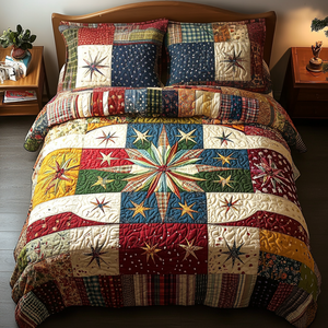 Celestial Threads 3-Piece Quilted Bedding Set NCU0VH3695