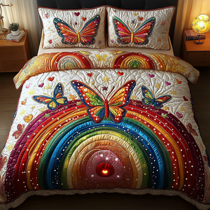 Celestial Wings 3-Piece Quilted Bedding Set NCU0VH2936