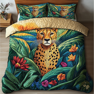 Cheetah Stride 3-Piece Quilted Bedding Set NCU0DK4063