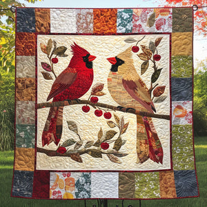 Cherry Branch Harmony Quilted Blanket NCU0NT4962