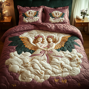 Cherub Glow 3-Piece Quilted Bedding Set NCU0VH1517