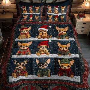 Chi Holiday Spirit 3-Piece Quilted Bedding Set NCU0TH2039