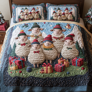 Christmas Baah 3-Piece Quilted Bedding Set NCU0VH1136