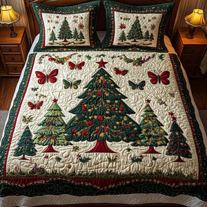 Christmas Charm 3-Piece Quilted Bedding Set NCU0NT2285