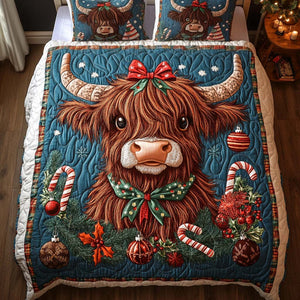 Christmas Charm 3-Piece Quilted Bedding Set NCU0NT2310