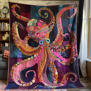 Colorful Octopus Charm Quilted Blanket NCU0DV4141