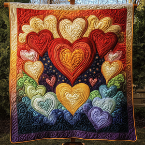 Cosmic Hearts Quilted Blanket NCU0DK4326