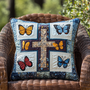 Cross of Hope Quilted Pillow Case NCU0VL544