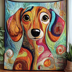Dachshund Delight Quilted Blanket NCU0VL1065