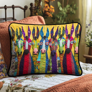 Doodle Donkeys Quilted Bedding Pillow Case 06acxn310325