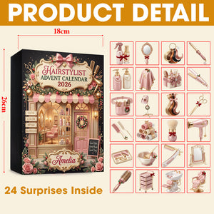 Glam Hairstylist Accessories Advent Calendar - Personalized Gift For Hairstylist 03PGLU291026