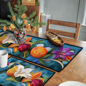 Easter Bloom Quilted Table Runner and Quilted Place Mat Set NCU0PT4687