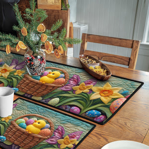Egg-Celent Spring Decor Quilted Table Runner and Quilted Place Mat Set NCU0PT4690