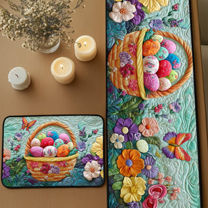 Egg Hunt Delight Quilted Table Runner and Quilted Place Mat Set NCU0PT4689