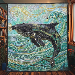 Ethereal Humpback Whale Quilted Blanket NCU0DV4270