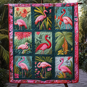 Flamingo Haven Quilted Blanket NCU0PT4586