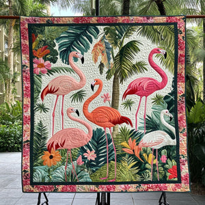 Flamingo Serenade Quilted Blanket NCU0PT4587