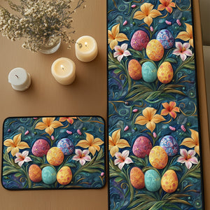 Floral Easter Wonderland Quilted Table Runner and Quilted Place Mat Set NCU0PT4694