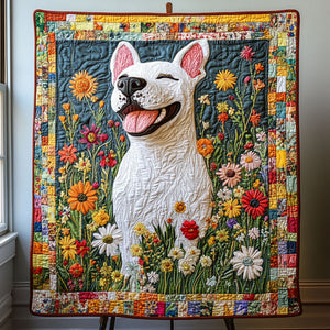 Floral Terrier Tales Quilted Blanket NCU0PT3843