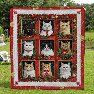 Furry Christmas Cheer Quilted Blanket NCU0TL1694