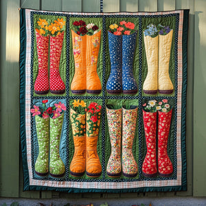 Garden Boots Galore Quilted Blanket NCU0TH1450
