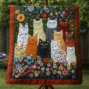Garden Cats Quilted Blanket NCU0VH2453