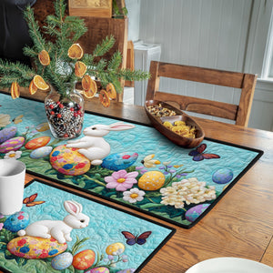 Garden of Easter Joy Quilted Table Runner and Quilted Place Mat Set NCU0PT4695