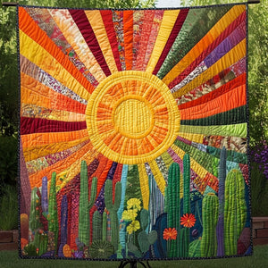 Golden Bloom Quilted Blanket NCU0NT5114