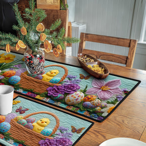 Golden Egg Dreams Quilted Table Runner and Quilted Place Mat Set NCU0PT4696