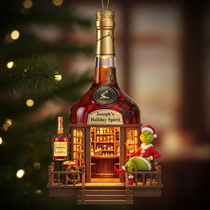 Holiday Spirit Bar Christmas Ornament, Personalized Gifts For Drinkers 02qhqn250825