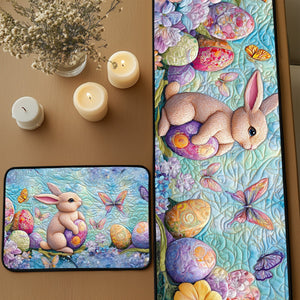 Hoppy Easter Magic Quilted Table Runner and Quilted Place Mat Set NCU0PT4698