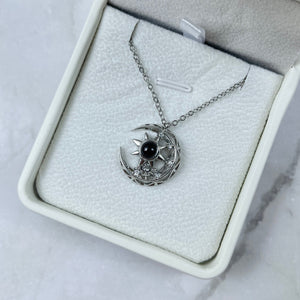Custom Photo Projection Necklace, Elegant Moonlight Charm 59-Homacus