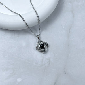 Custom Photo Projection Necklace - Eternal Twirl Charm 40-Homacus
